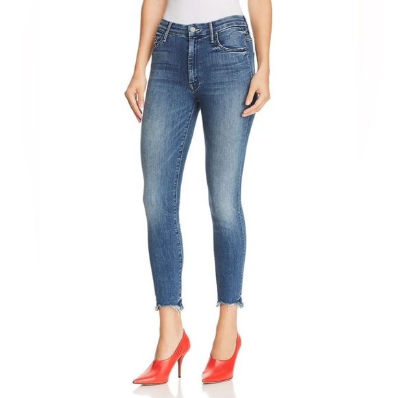 Mother High Waist Looker Ankle Chewed Jeans - Picture 1 of 13